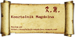 Kosztelnik Magdolna névjegykártya